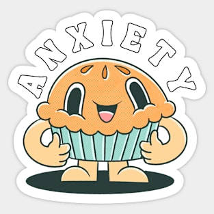 ANXIETY PIE | Funny Mental Health, Depression, Anxiety Sticker